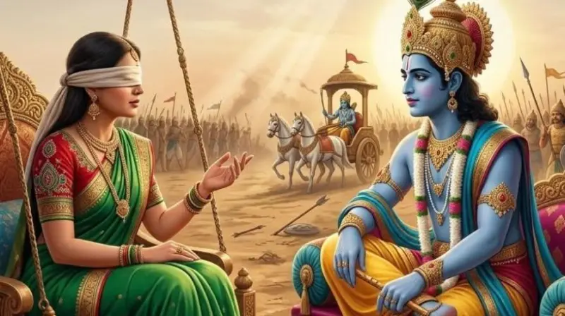 காந்தாரியின் கேள்விகளும் கிருஷ்ணரின் விளக்கங்களும்