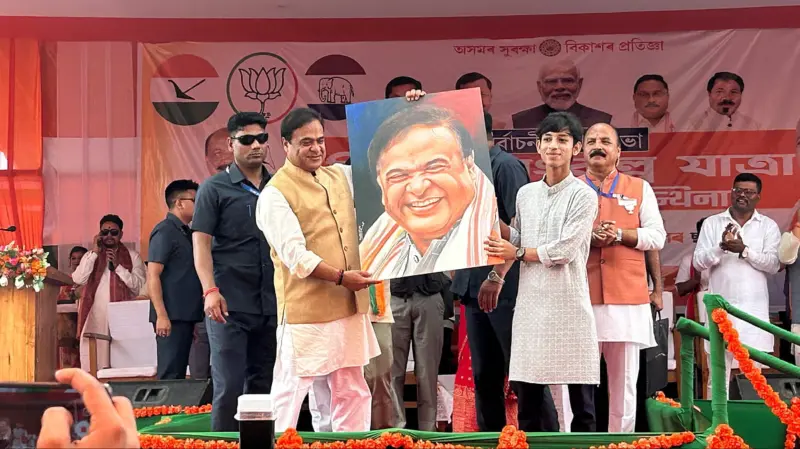 CM Himanta Campaigns in Tangla, Promises Railway Overbridge and 2 Lakh Govt Jobs