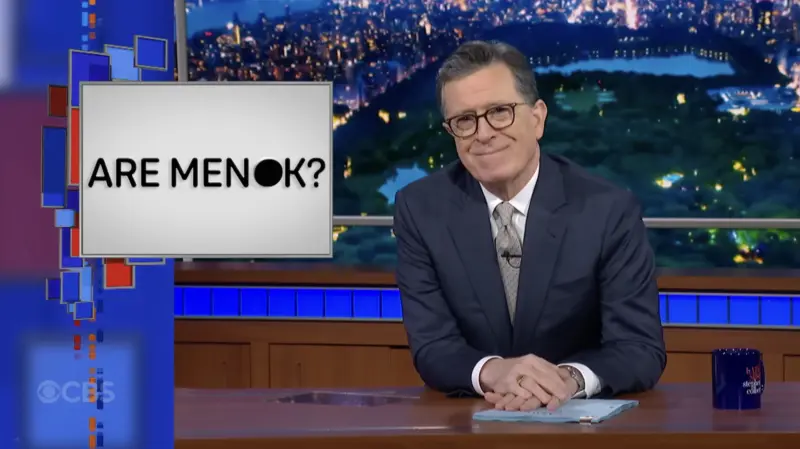 Stephen Colbert unpacks looksmaxxing, asks if men are OK