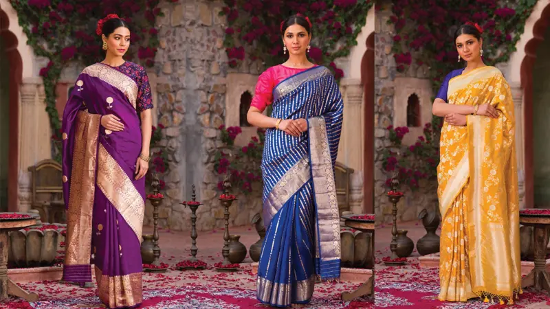 Silk Saree Designs: सिल्क की हैंडमेड डिजाइनर साड़ी