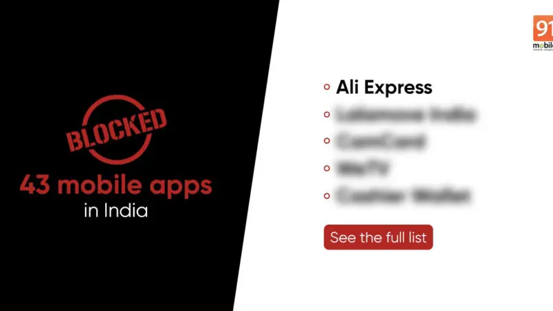 ಭಾರತೀಯ ಸರ್ಕಾರ ಇಂದು ಮತ್ತೆ 43 ಅಪ್ಲಿಕೇಶನ್ಗಳನ್ನು ನಿಷೇಧಿಸಿದೆ.