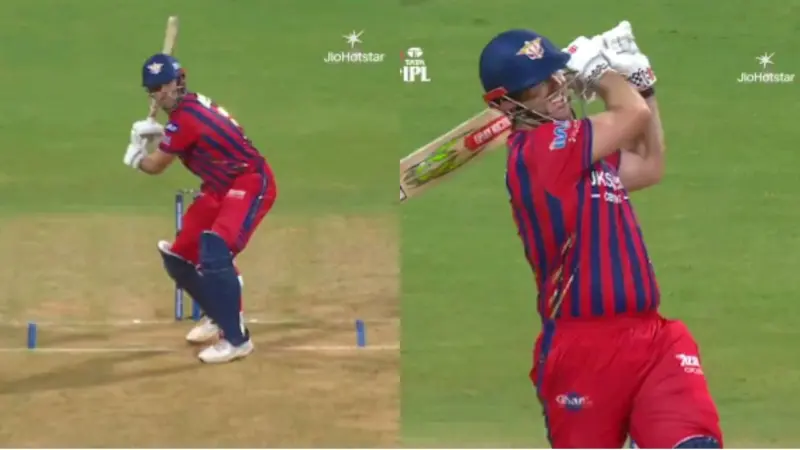 [Watch] IPL 2026: Mitchell Marsh smashes magnificent six off Deepak Chahar in LSG vs MI clash