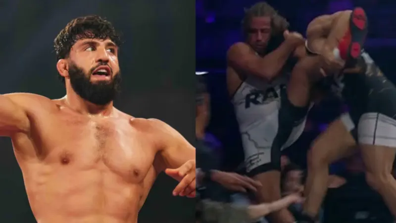 (Video) Arman Tsarukyan Dominates and Throws MMA Legend Onto Commentary Team in RAF Main Event
