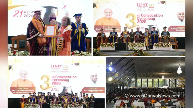 C. P. Radhakrishnan addressed the 3rd convocation ceremony of IIMT University at Meerut