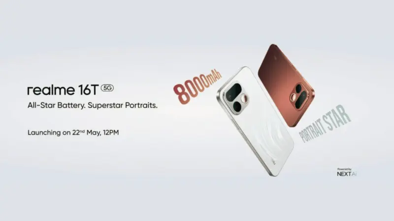 Realme 16T 5G: Launch Date, Design, and Key Specifications