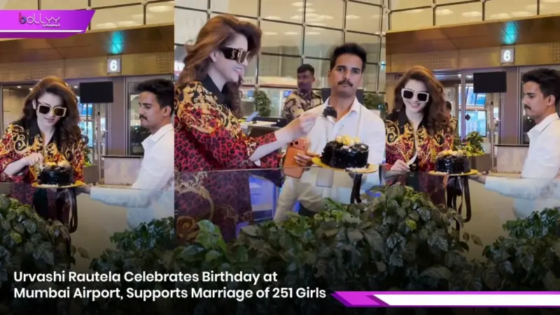 Urvashi Rautela Celebrates Birthday at Mumbai Airport, Supports Marriage of 251 Girls