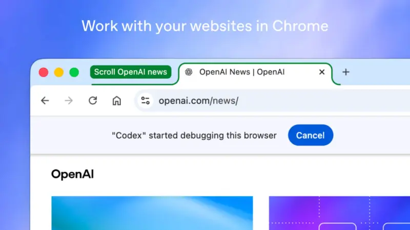 OpenAI's Codex now available as a Chrome extension
