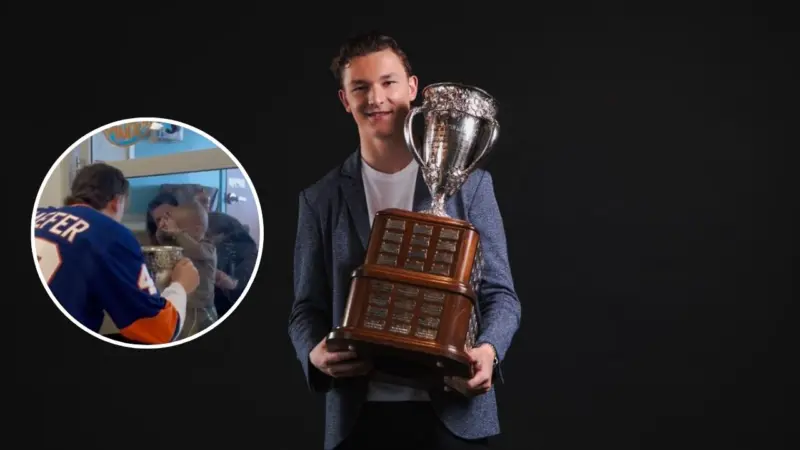 Matthew Schaefer Bringing His Calder Trophy To A Children's Hospital Wins Internet Hearts