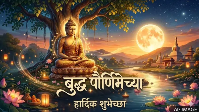 Buddha Purnima 2026 Wishes in Marathi बुद्ध पौर्णिमा शुभेच्छा