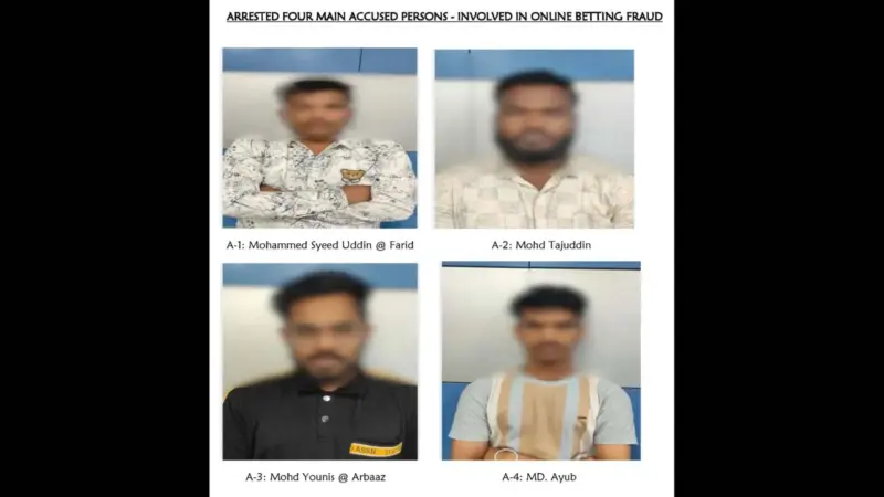Hyderabad: Four held for online betting, duping man of Rs 1.5 crore