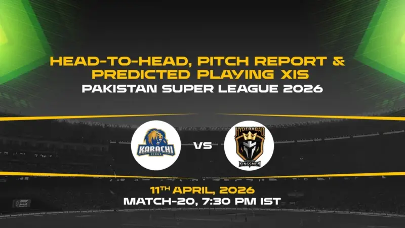 PSL 2026, Match 20: KRK vs HYDK Head-to-Head, pitch report and predicted playing XIs