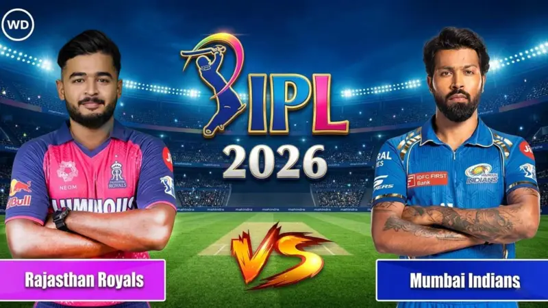 RR vs MI IPL 2026 Match Highlights: Rajasthan Royals Beat Mumbai Indians by 27 Runs in Rain-Shortened 11-Over Thriller