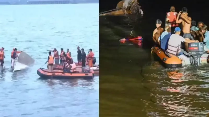 ప్రమాదానికి ముందు ఏం జరిగింది..వైరల్ గా నర్మదా బోటు వీడియోలు