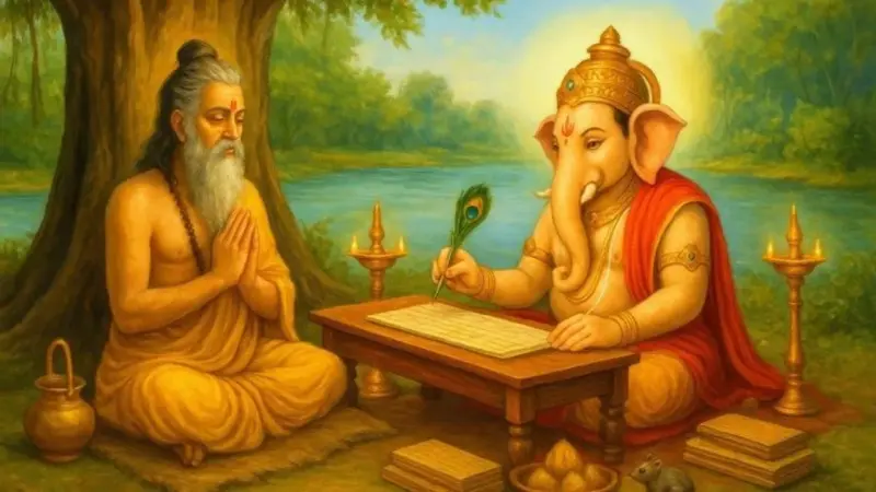महाभारत कहाँ लिखी गई थी? गणेश जी बने थे लेखक, कलम से किया चमत्कार