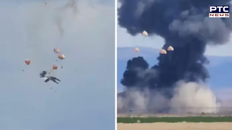 Two US fighter jets collide mid air, explode during Idaho air show, crew ejects safely