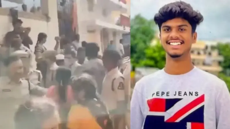 యావన్ హత్య.. యువతి ఇంటి ముందు భారీ నిరసన