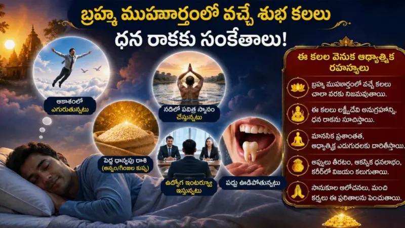 Brahma Muhurta Dreams: బ్రహ్మ ముహూర్తంలో ఎలాంటి కలలు వస్తే మంచిదో తెలుసా..?