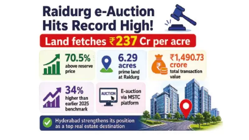 TGIIC Raidurg e-auction sets record; rakes in Rs 237 cr per acre
