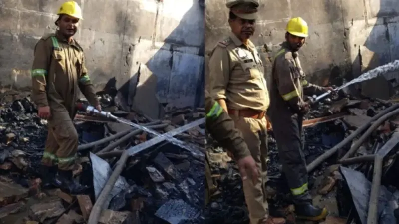Greater Noida Fire: जेवर के कृष्णा रेडीमेड शोरूम में भीषण आग, दो मंजिलें जलकर राख