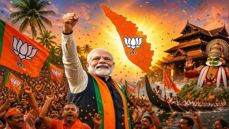 केरल में BJP की बल्ले बल्ले! टुडेज चाणक्य के Exit Poll में प्रचंड जीत, दक्षिण में भगवा लहर की आहट