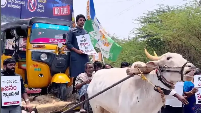 Anchor Reshmi : ఎడ్లబండిపై ఆటో....వైసీపీ, యాంకర్‌ రష్మి సోషల్ మీడియా వార్
