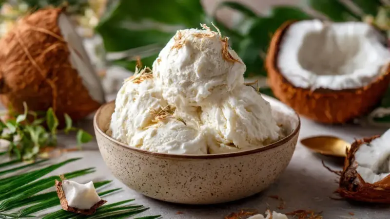 Homemade Tender Coconut Ice Cream: Simple Recipe with Fresh Coconut Flavour