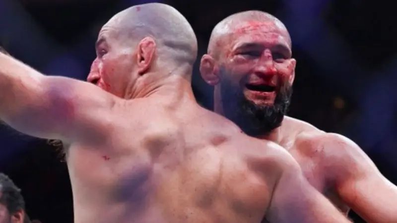 Heated Rivalry Ends as Khamzat Chimaev Embrace Sean Strickland After First Career Loss at UFC 328