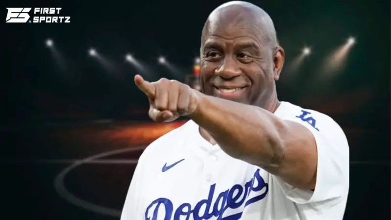 NBA billionaire Magic Johnson celebrates 15 world championship rings after Dodgers win