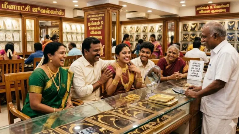 லேடீஸ் ஹாப்பி அண்ணாச்சி! தங்கம் சவரனுக்கு ரூ.120 குறைவு