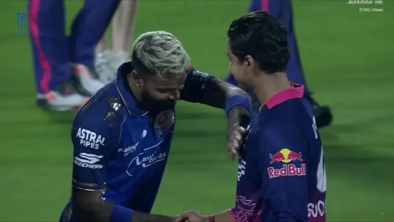 "Quite fascinating" - Hardik Pandya in awe of Vaibhav Sooryavanshi after RR's win over MI