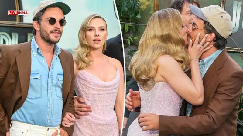 Scarlett Johansson & Jonathan Bailey Share a Kiss at 'Jurassic World Rebirth' London Premiere-See Pics