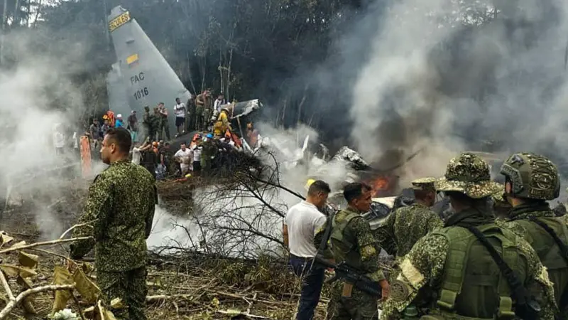 Colombia Military Plane Crash Kills 66 Soldiers Near Peru Border  | Cliq Latest