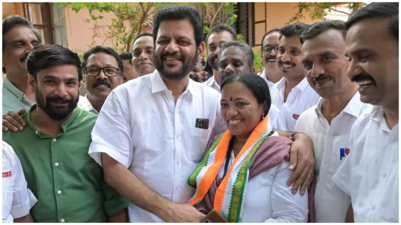 ഒരു വീട്ടില് എംപിയും എംഎല്എയും! വികെ ശ്രീകണ്ഠനും കെഎ തുളസിയും കേരള രാഷ്ട്രീയത്തിലെ അപൂര്വത ആവര്ത്തിച്ചു
