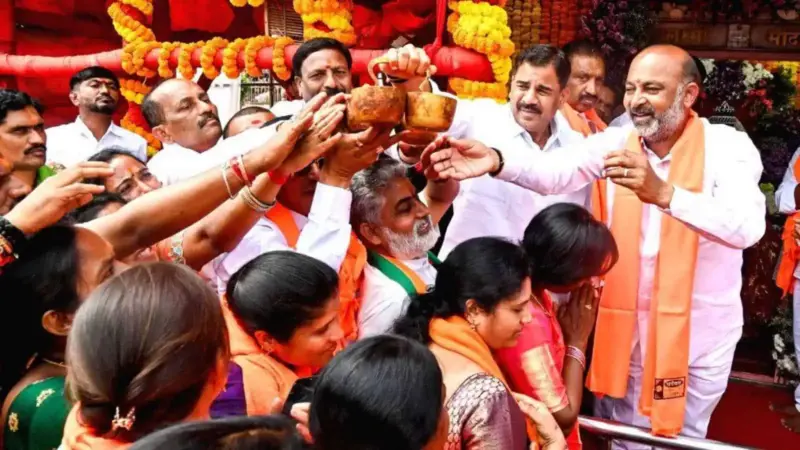 Attacks on Telangana temples spiked since Congress came to power: Bandi Sanjay