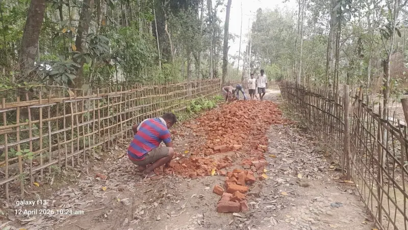 Abandoned by Authorities, Khumtai Villagers Repair Their Own Road With Personal Funds