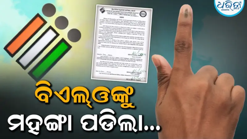 ମହଙ୍ଗା ପଡ଼ିଲା କର୍ତ୍ତବ୍ୟରେ ଅବହେଳା: ବିଏଲ୍‌ଓ ନିଲମ୍ବିତ