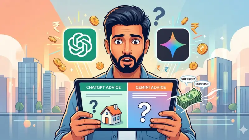 I asked ChatGPT and Gemini how much home loan I can afford on  ₹7-9 LPA income. The answer wasn't what I expected