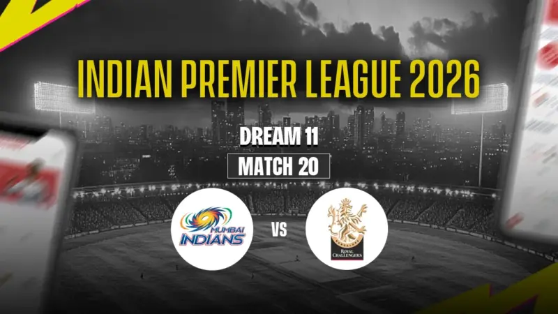 MI vs RCB Dream11 Prediction Today, Match 20, Pitch Report, Fantasy Tips