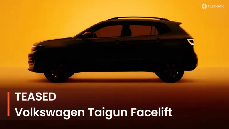 Volkswagen Taigun Facelift TEASED Ahead Of Its April 9 Unveiling