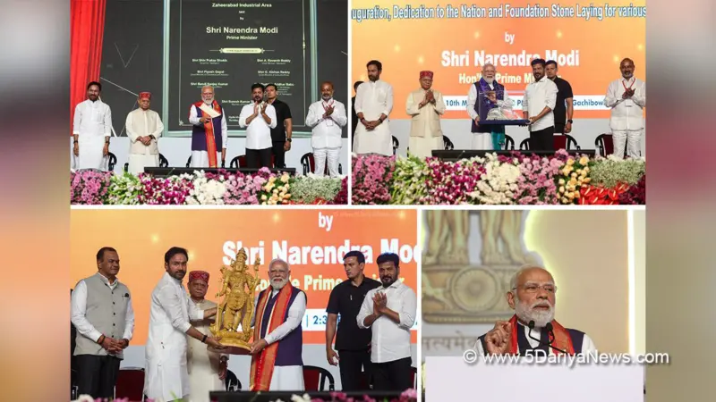 Narendra Modi Launches ₹9,400 Crore Projects to Boost Telangana as Manufacturing Hub