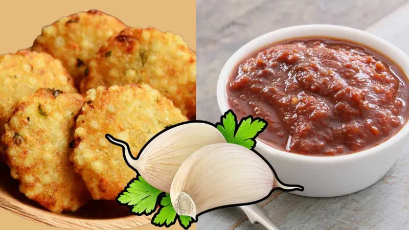 ஆரோக்கியமான ஜவ்வரிசி வடை. காரசாரமான பூண்டு சட்னி!