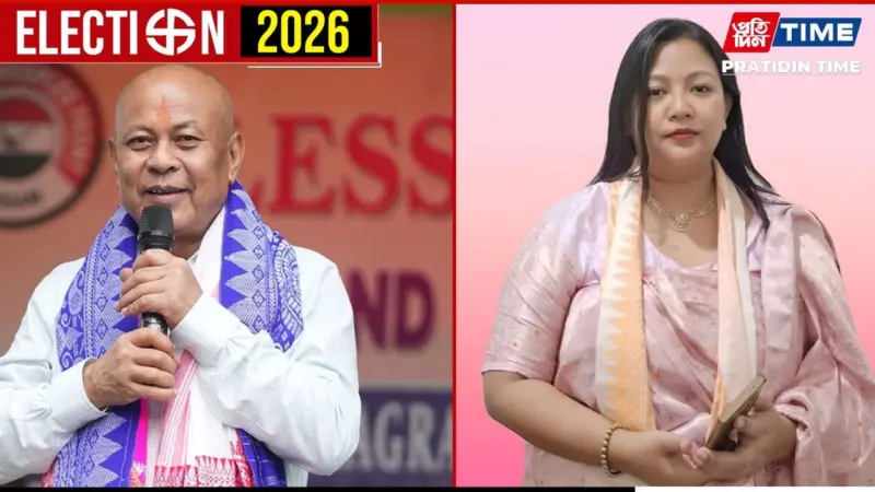 Assam Polls: BTC Chief Hagrama Mohilary Votes with Wife Sewli in Her Electoral Debut