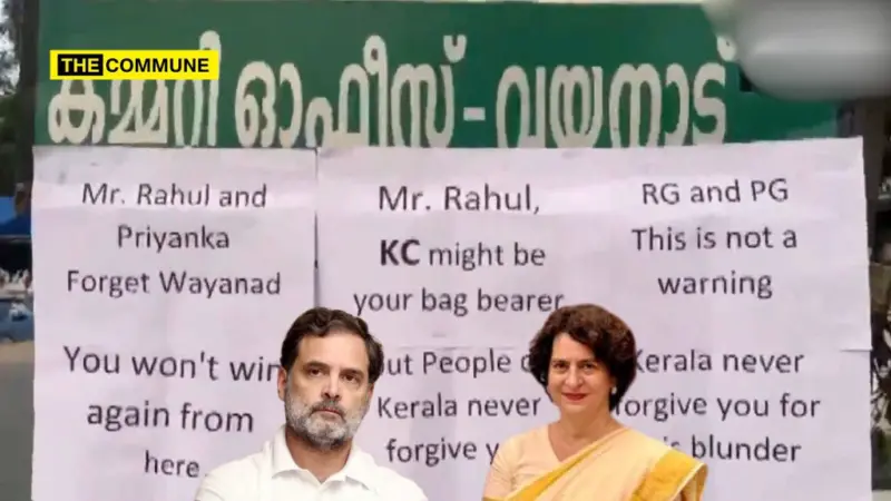 'Forget Wayanad': Posters Targeting Rahul, Priyanka Gandhi Crop Up Amid Kerala CM Power Struggle