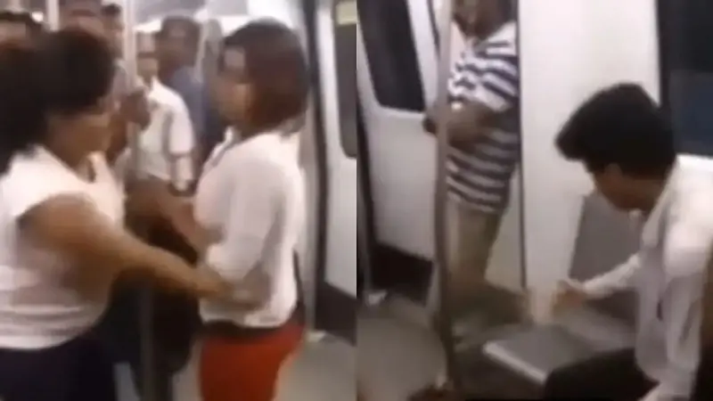 Video: A man placed his hand on a woman's waist in the metro; her friend reprimanded him