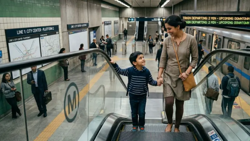 Parents Be Extra Careful At Metro Station - This 4-Year-Old Almost Lost His Fingers.
