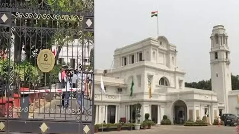 ఢిల్లీ అసెంబ్లీ వద్ద హైడ్రామా: గేటును ఢీకొట్టి లోపలికి దూసుకెళ్లిన కారు