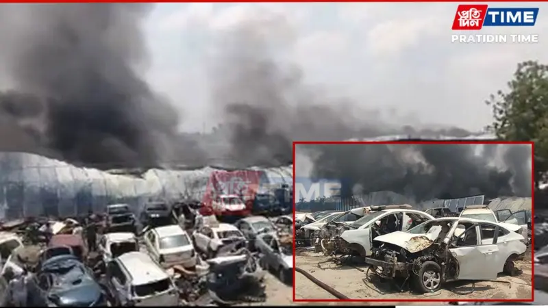 Nagpur Inferno: Massive Fire Guts Scrap Godown, Over 500 Vehicles Destroyed