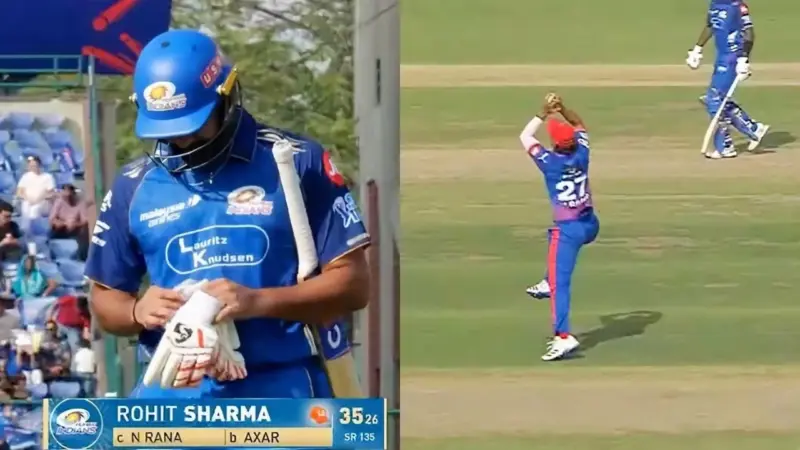 Beh*****d! Rohit Sharma left furious after falling to Nitish Rana's stunner in IPL 2026