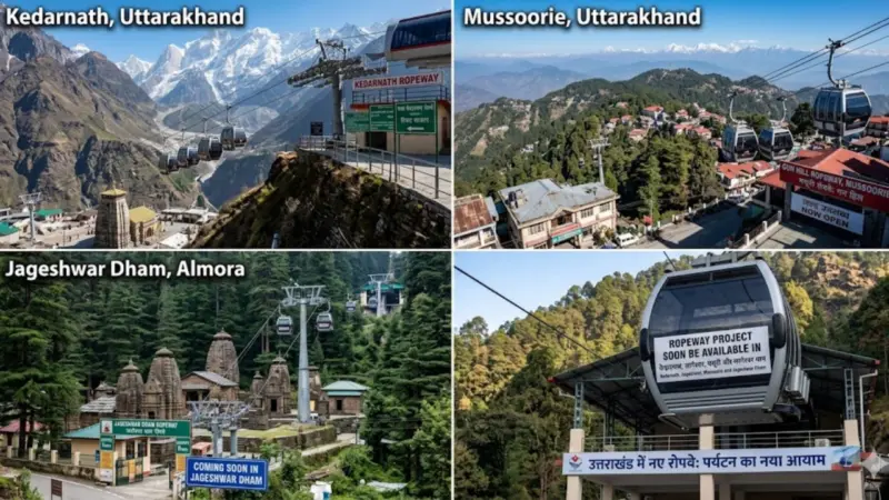 केदारनाथ, मसूरी और जागेश्वर धाम में जल्द आएगा रोपवे, धामी सरकार का शानदार प्लान