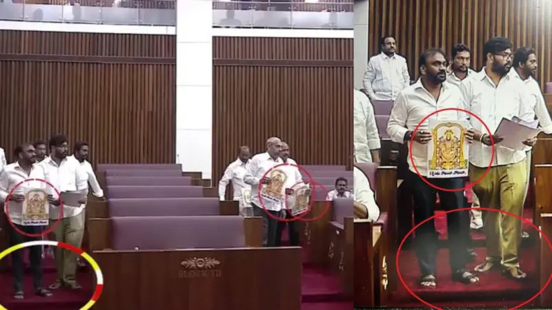 Lord Venkateswara's Placards, YCP Crosses Line